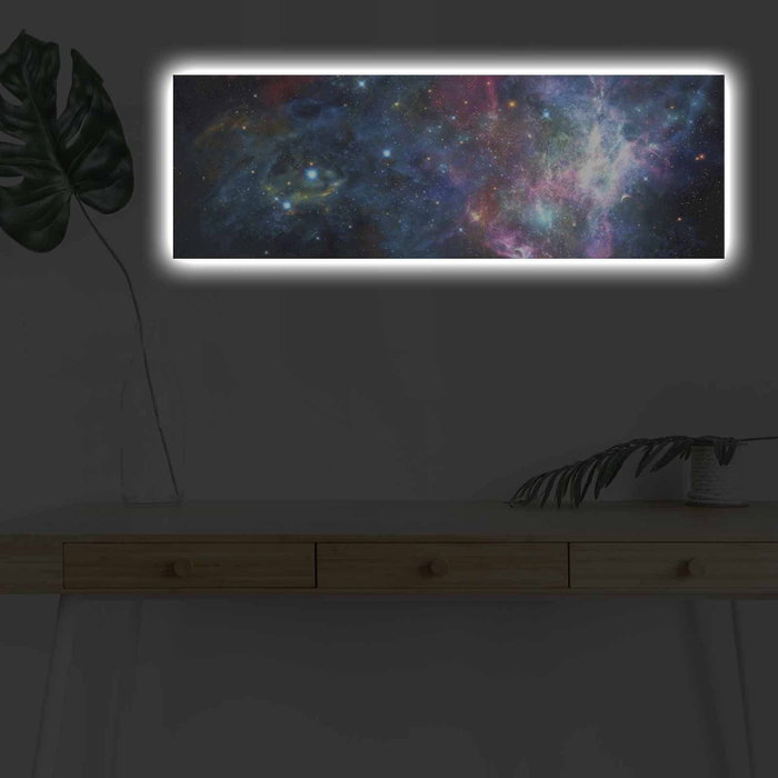 Wallity Lienzo Decorativo Iluminado con LEDs 3090NASA-005 Multicolor